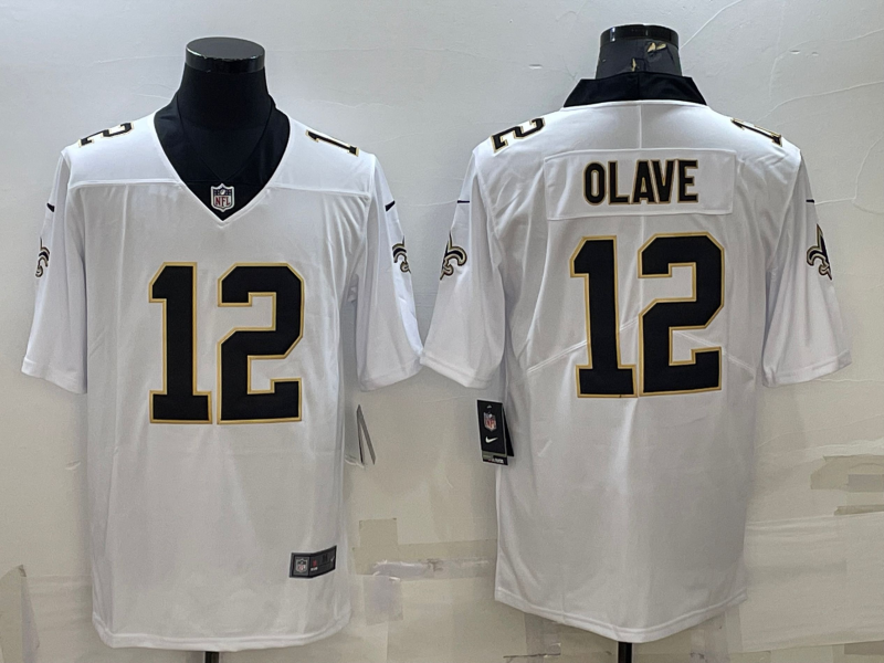Men's New Orleans Saints Chris Olave White Game Jersey