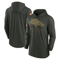 Men's Denver Broncos Forest Green 2025 Salute to Service Sideline Dri-FIT Lightweight Hooded Pullover
