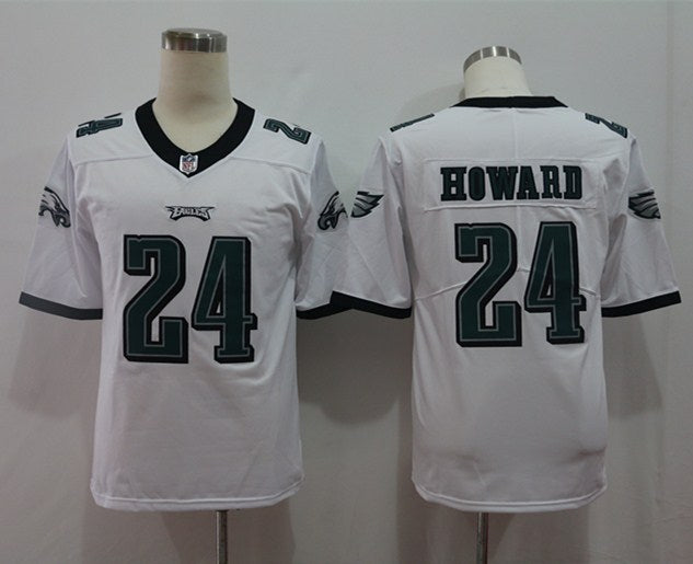 Men's Philadelphia Eagles Jordan Howard White Game Jersey