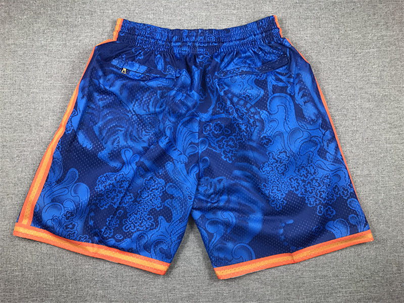 Men's New York Knicks Blue Year of the Tiger Edition Pocket Shorts