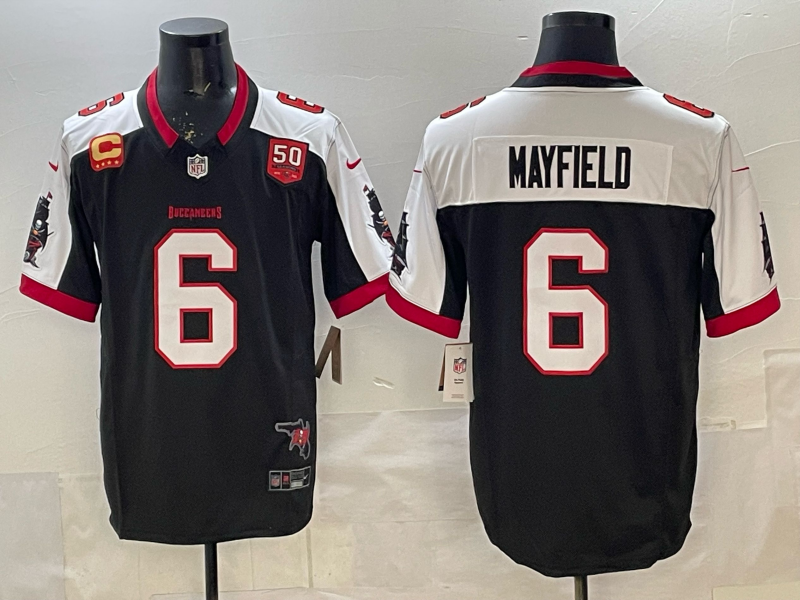 Men's Tampa Bay Buccaneers Baker Mayfield Black Game Player Jersey