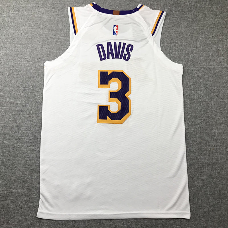Men's Los Angeles Lakers Anthony Davis White NBA Swingman Jersey