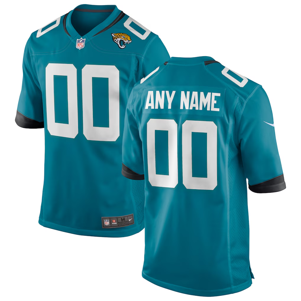 Men's Jacksonville Jaguars Teal Custom Team Game Jersey