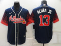 Men's Atlanta Braves Ronald Acuna Jr. Navy Stitched Player Jersey