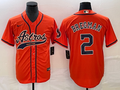 Men's Houston Astros Alex Bregman Orange Replica Jersey Joint Edition