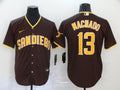 Men's San Diego Padres Manny Machado Brown Stitched Jersey