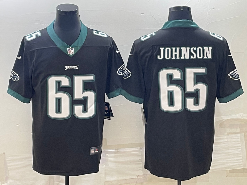 Men's Philadelphia Eagles Fred Johnson Black Game Jersey