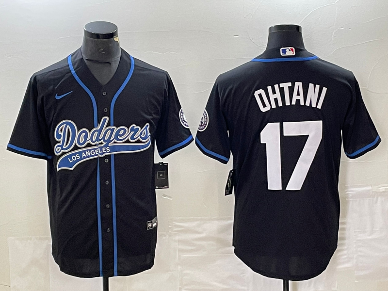 Men's Los Angeles Dodgers Shohei Ohtani Black Player Jersey Joint Edition
