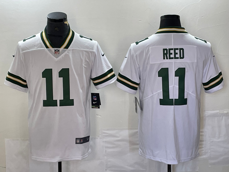 Men's Green Bay Packers Jayden Reed White Player Game Jersey