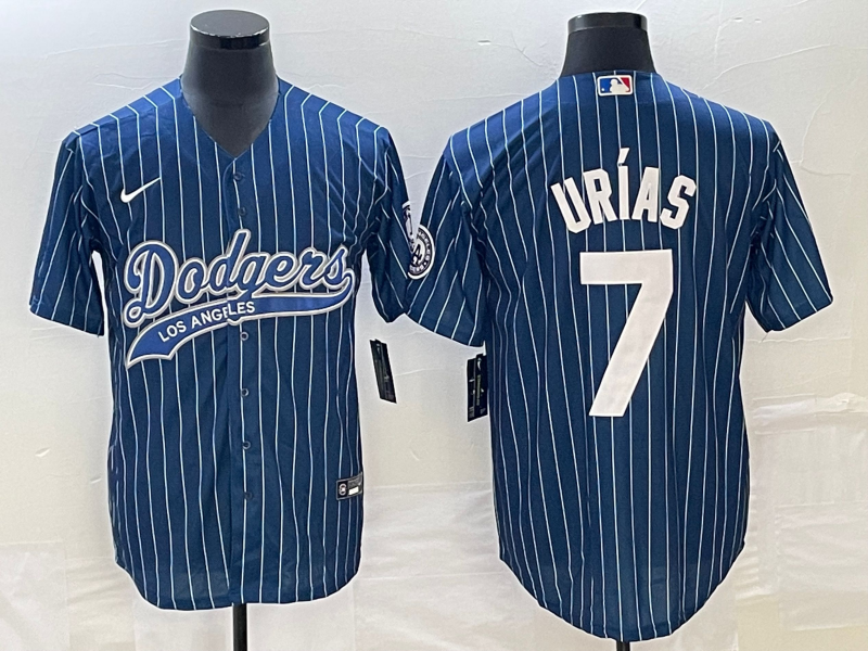 Men's Los Angeles Dodgers Julio Urias Blue Player Jersey Joint Edition
