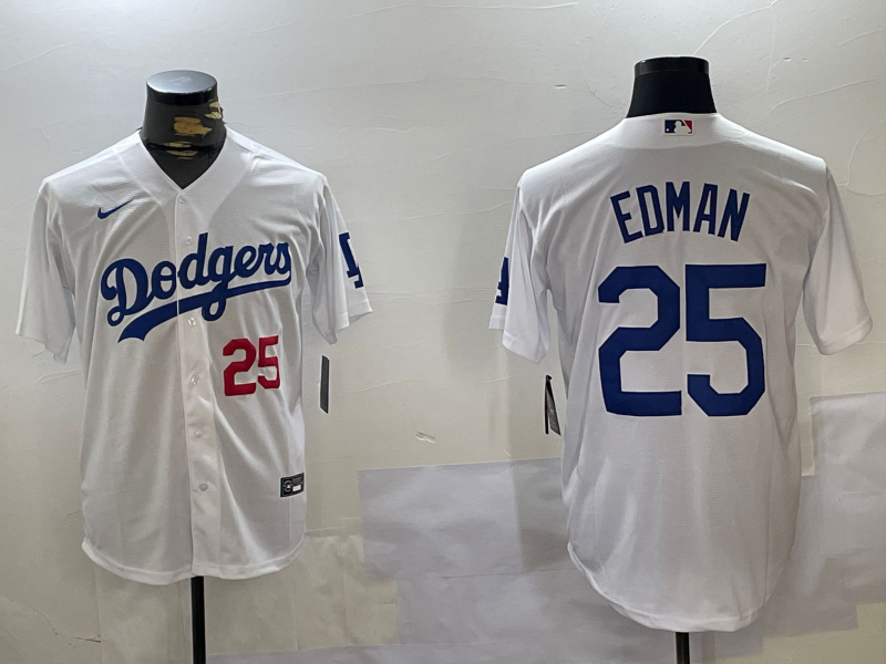 Men's Los Angeles Dodgers Tommy Edman White Home Replica Player Jersey