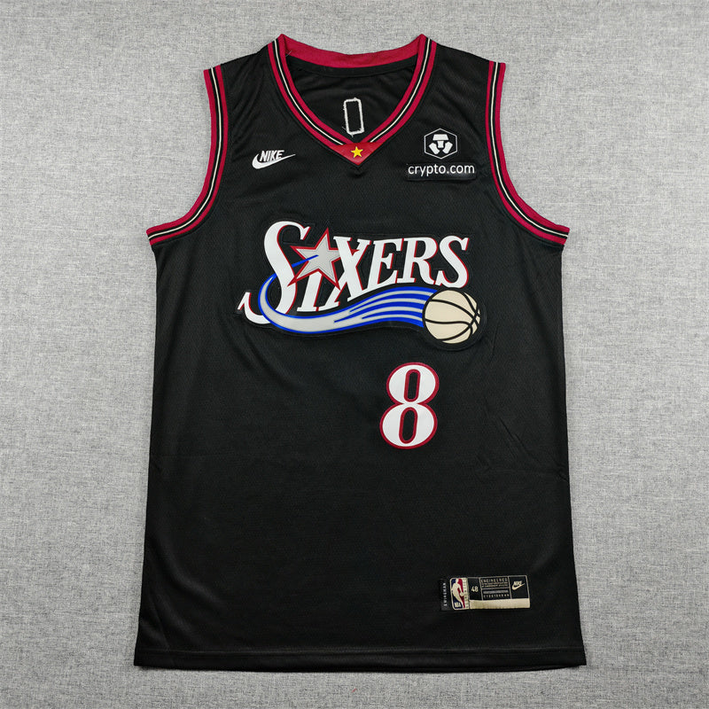 Men's Philadelphia 76ers Paul George Black Swingman Jersey - Classic Edition