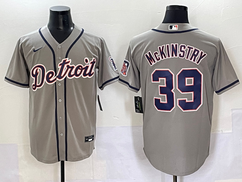 Men's Detroit Tigers Zach McKinstry Gray Replica Player Jersey