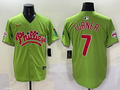 Men's Philadelphia Phillies Trea Turner Green Player Jersey