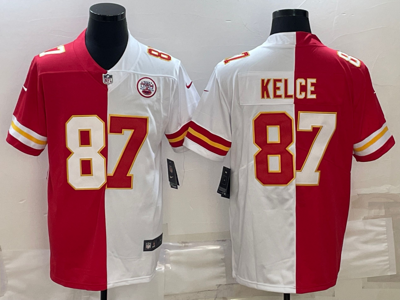 Men's Kansas City Chiefs Travis Kelce Red/White Game Jersey