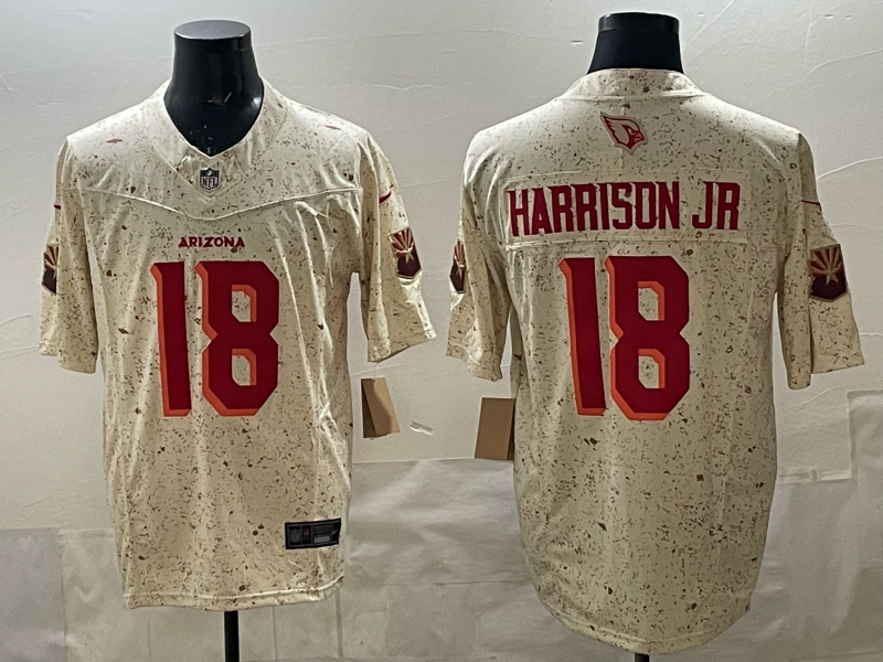 Men's Arizona Cardinals Marvin Harrison Jr. Natural 2025 Rivalries Collection Limited Jersey