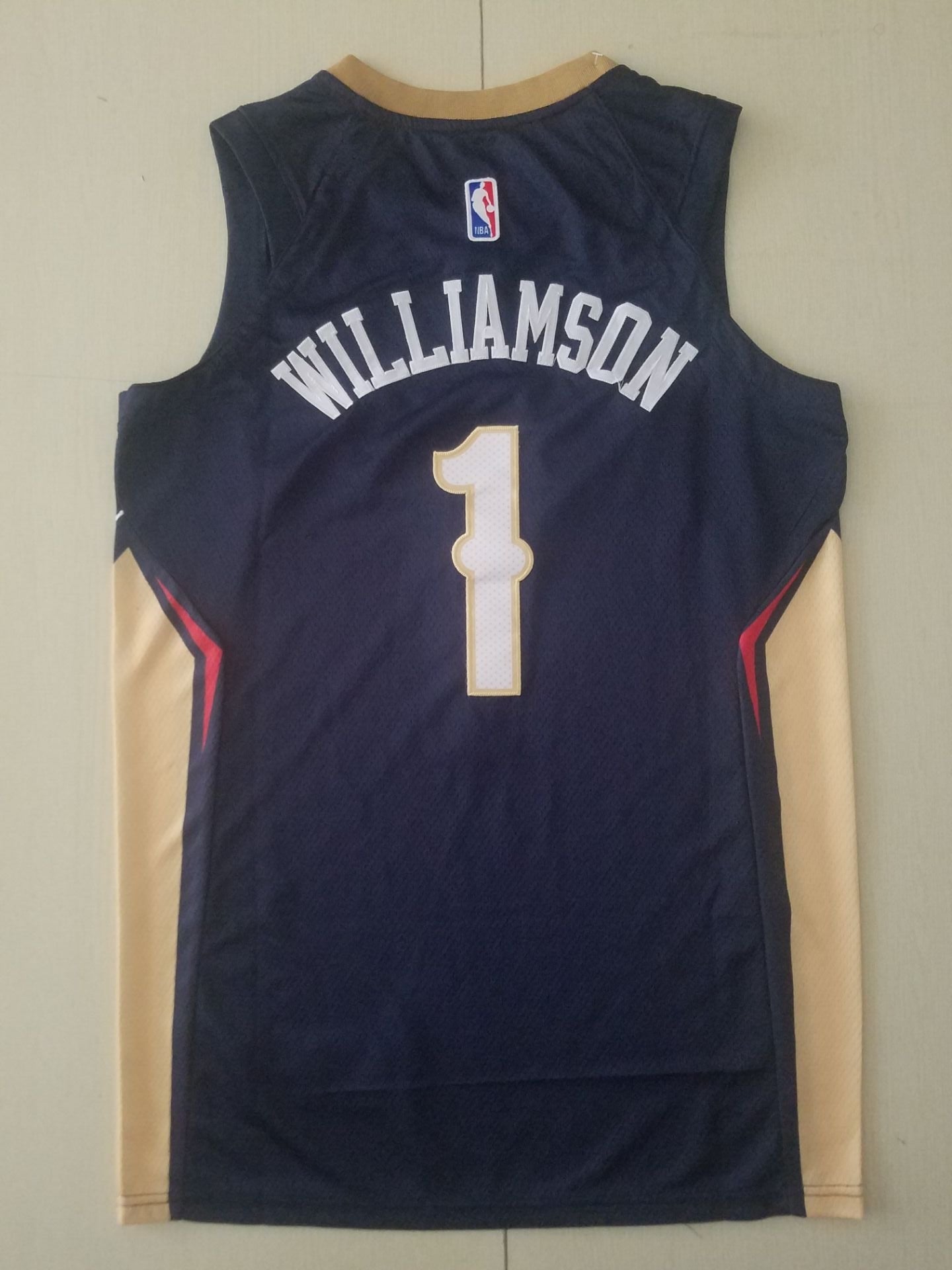 Men's New Orleans Pelicans Zion Williamson NBA Dark Blue Swingman Jersey