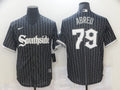 Men's Chicago White Sox Jose Abreu Black Stitched Jersey