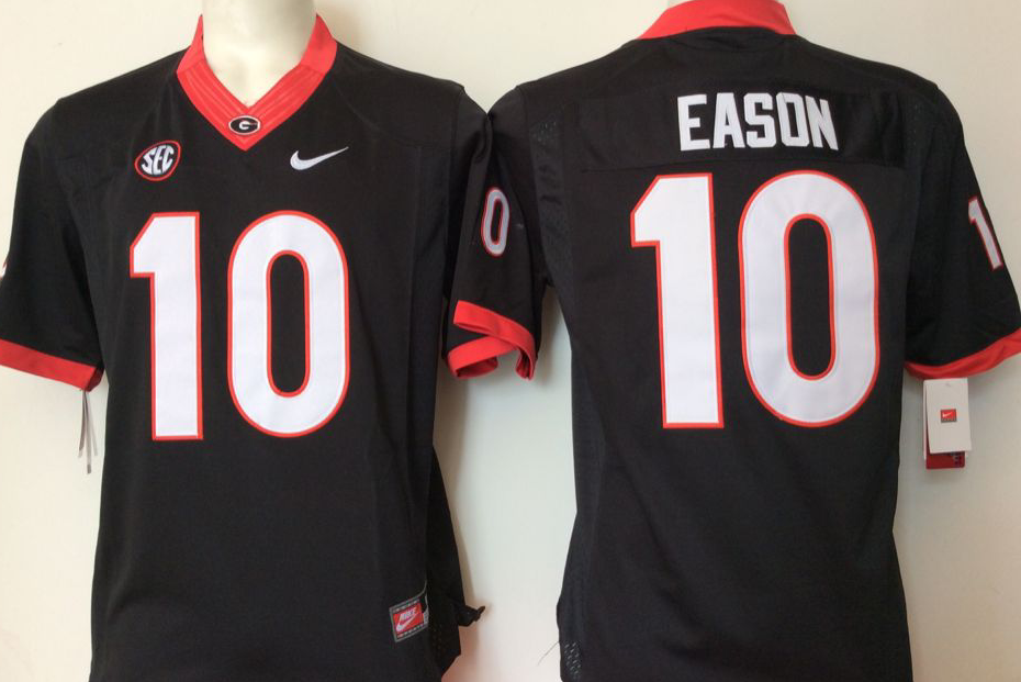 Men's Georgia Bulldogs Jacob Eason Black Player Game Jersey
