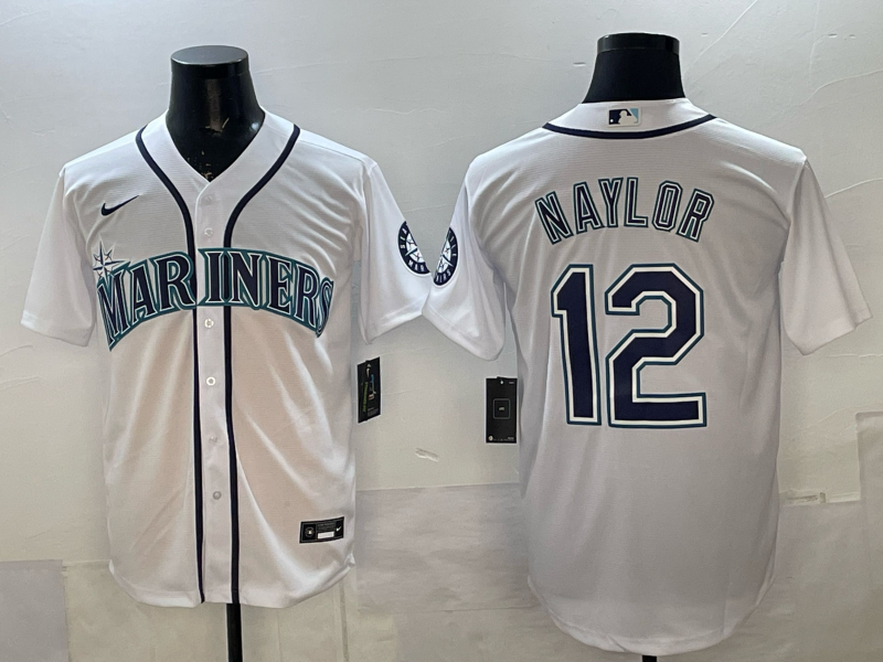 Men's Seattle Mariners Josh Naylor White Home Replica Jersey