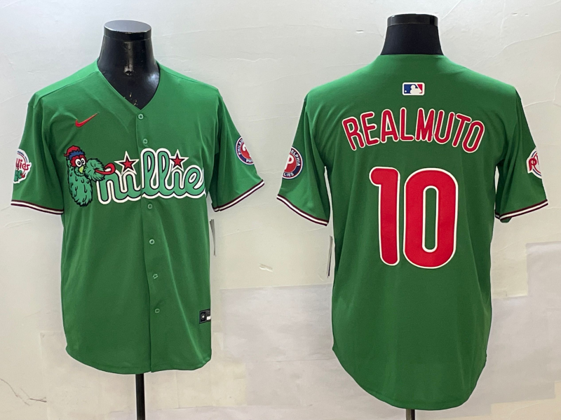 Men's Philadelphia Phillies JT Realmuto Green Replica Team Jersey