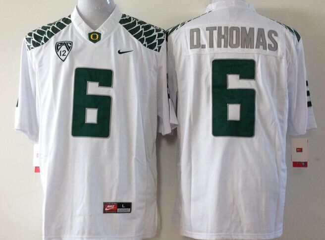 Men's Oregon Ducks De'Anthony Thomas White Player Jersey