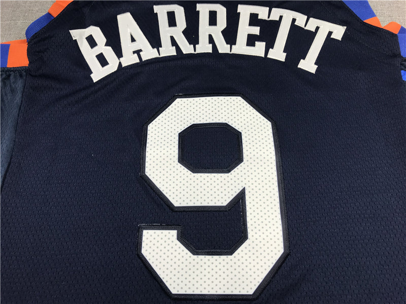 Men's New York Knicks RJ Barrett Navy Swingman Player Jersey - City Edition