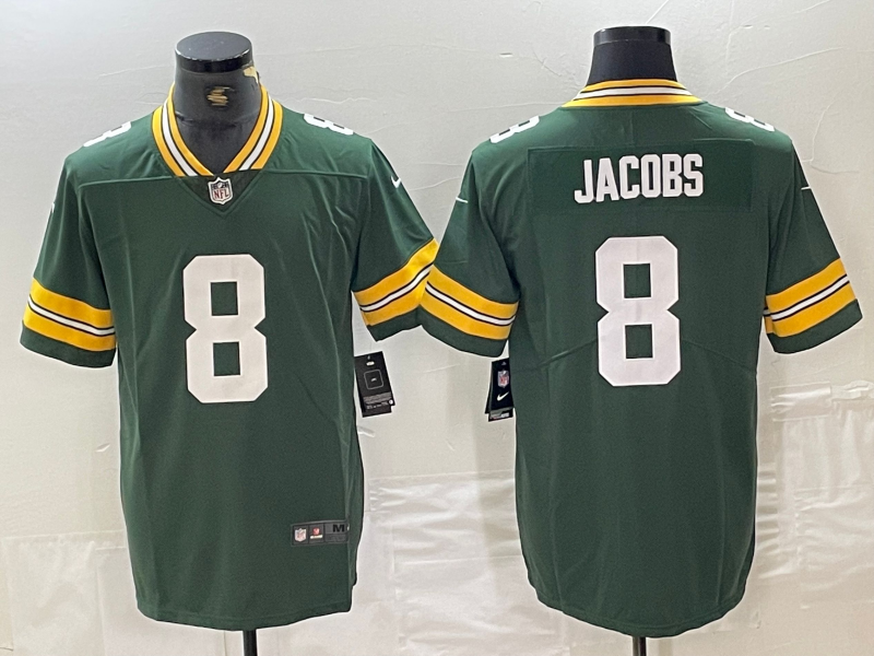 Men's Green Bay Packers Josh Jacobs Green Game Player Jersey