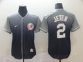 Men's New York Yankees Derek Jeter Gray Stitched Jersey