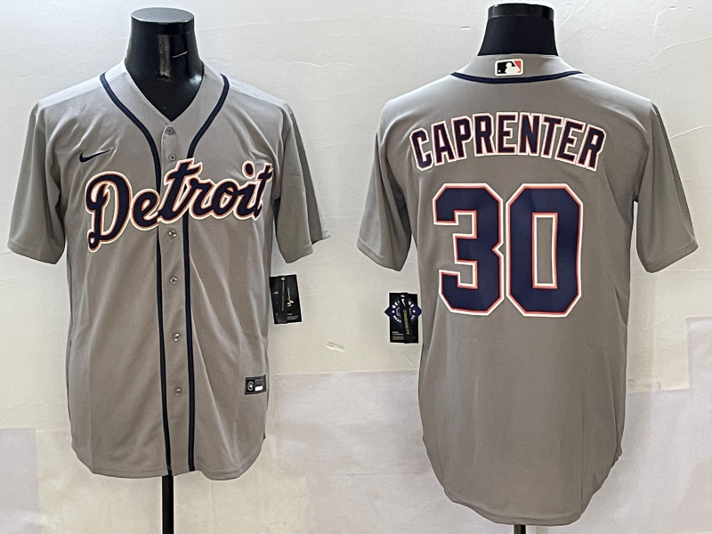 Men's Detroit Tigers Kerry Carpenter Gray Replica Player Jersey