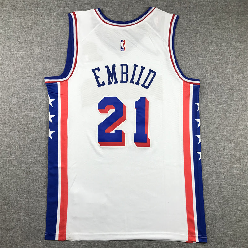 Men's Philadelphia 76ers Joel Embiid White Swingman Jersey