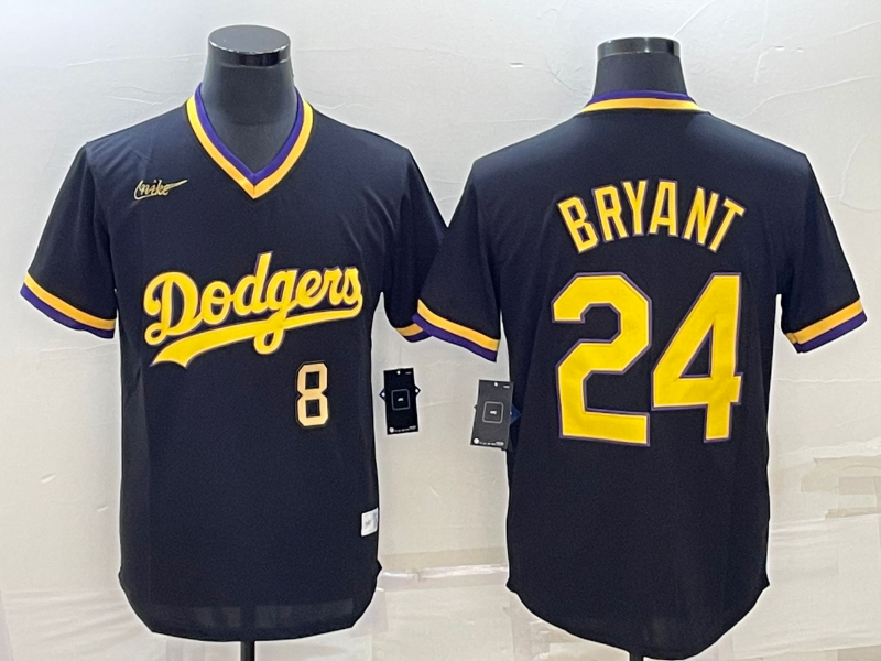 Men's Los Angeles Dodgers Kris Bryant /24 Black Alternate Replica Team Jersey