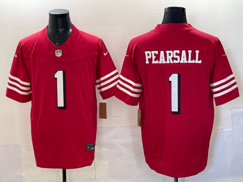 Men's San Francisco 49ers Brock Pearsall Scarlet Alternate Game Player Jersey