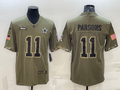 Men's Dallas Cowboys Micah Parsons Olive 2022 Salute To Service Limited Jersey