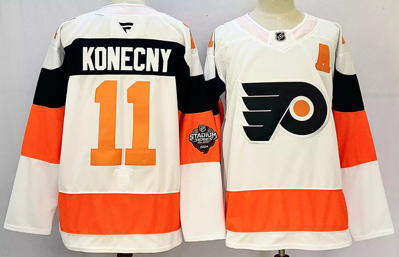 Men's Philadelphia Flyers Travis Konecny Fanatics White Player Jersey
