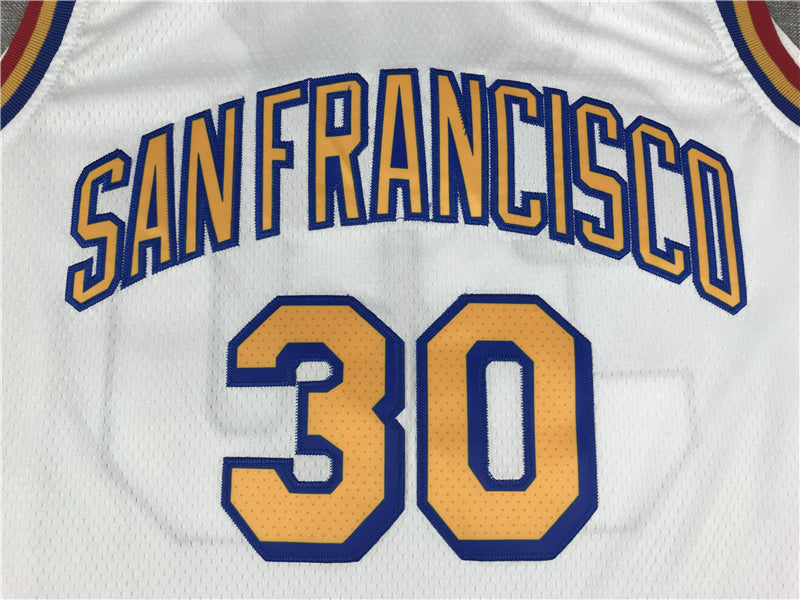 Men's Golden State Warriors Stephen Curry White Classic Player Jersey
