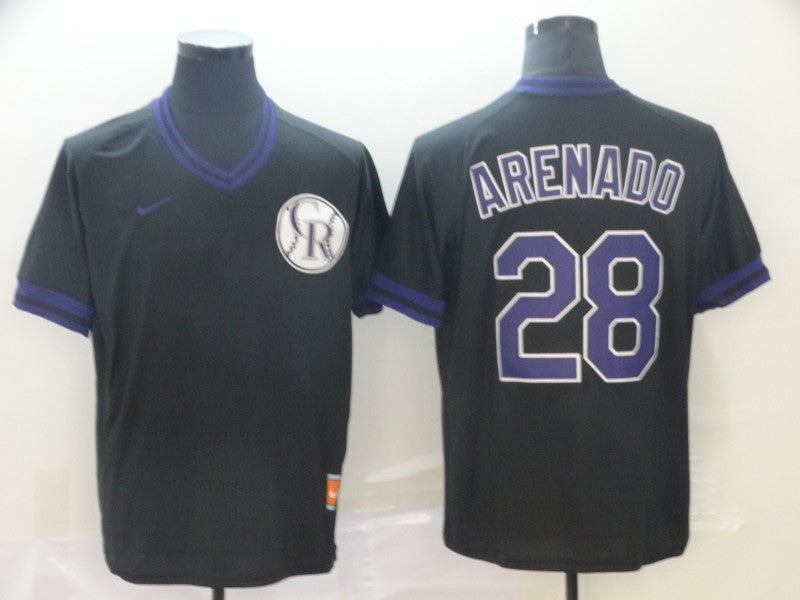 Men's Colorado Rockies Nolan Arenado Black Replica Player Jersey