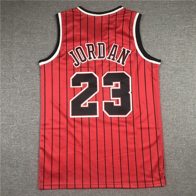 Men's Chicago Bulls Michael Jordan Red Hardwood Classics Authentic Jersey