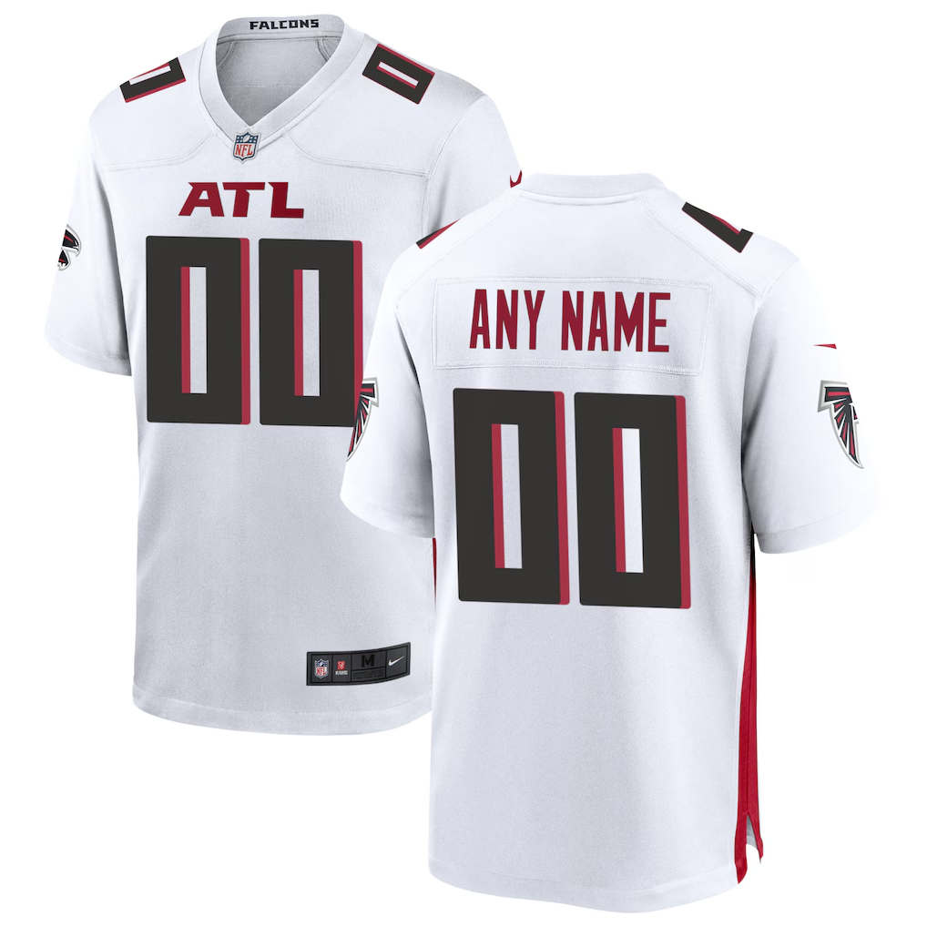 Men's Atlanta Falcons White Custom Game Jersey