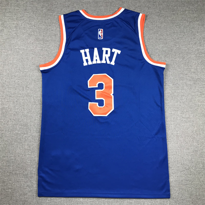 Men's New York Knicks Josh Hart Blue Swingman Jersey - Icon Edition