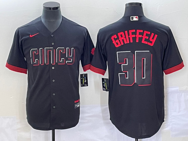 Men's Cincinnati Reds Ken Griffey Jr. Black 2023 City Connect Replica Player Jersey