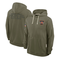 Men's Cincinnati Bengals Olive 2025 Salute to Service Sideline Standard Issue Dri-FIT Hoodie