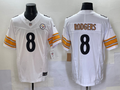 Men's Pittsburgh Steelers Aaron Rodgers White Game Jersey