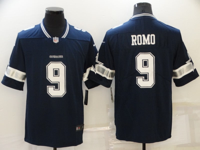 Men's Dallas Cowboys Tony Romo Navy Game Player Jersey