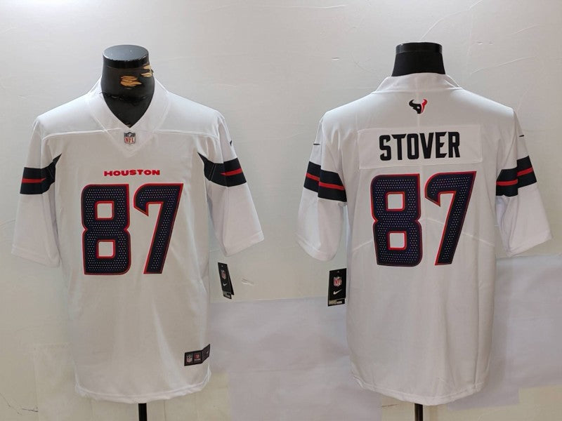Men's Houston Texans Cade Stover White Game Jersey