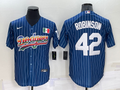 Men's Los Angeles Dodgers Jackie Robinson Blue Fashion Stitched Jersey