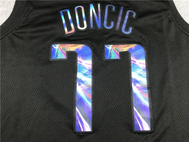 Men's Dallas Mavericks Luka Doncic Black Swingman Game Jersey