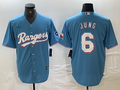Men's Texas Rangers Josh Jung Blue Replica Player Jersey