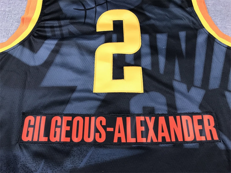 Men's Oklahoma City Thunder Shai Gilgeous-Alexander Black 2023/24 Swingman Jersey - City Edition