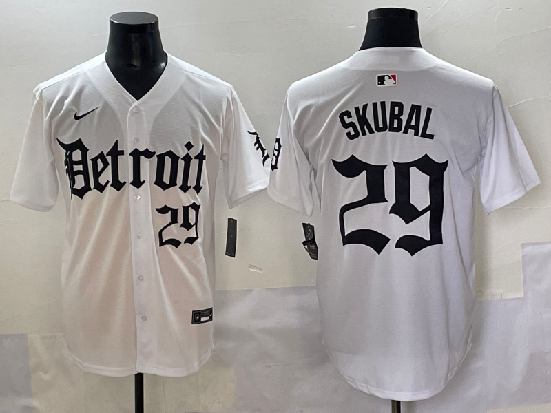 Men's Detroit Tigers Tarik Skubal White Game Jersey